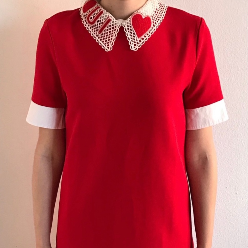 English Factory red shift dress